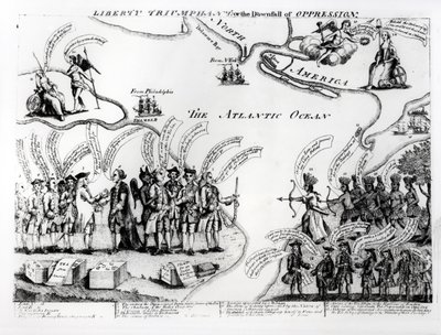 Liberty Triumphant, or the Downfall of Oppression, 1773 by American School